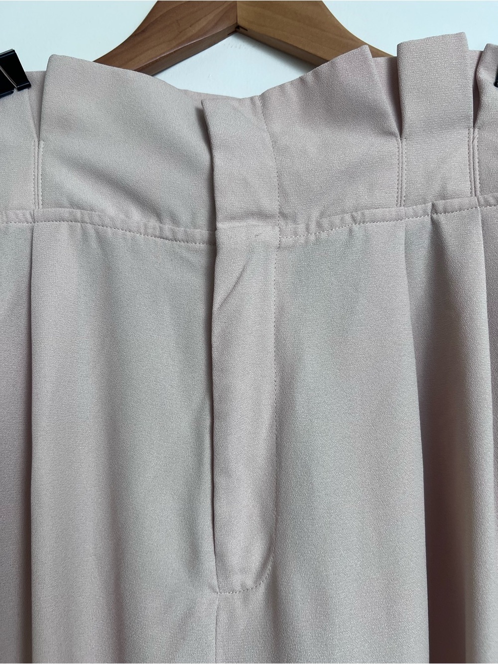 Forever 21 Plus Blush Pink Paperbag Wide Leg Trousers High Waist 1X 20 - Picture 4 of 9